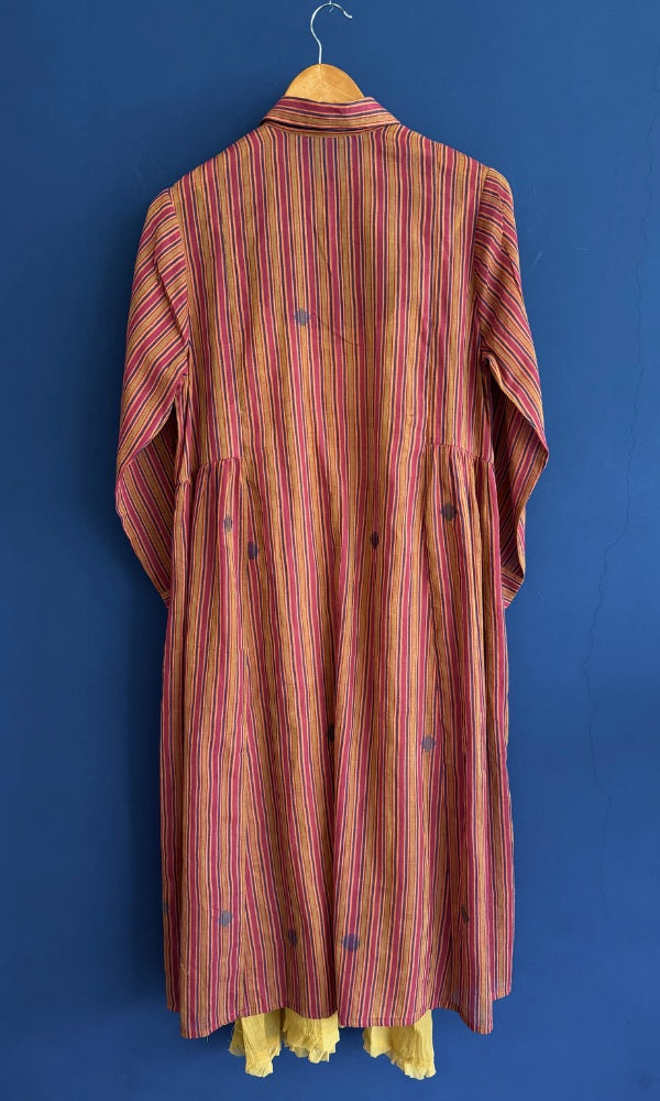 Esme stripe jamdani layered dress