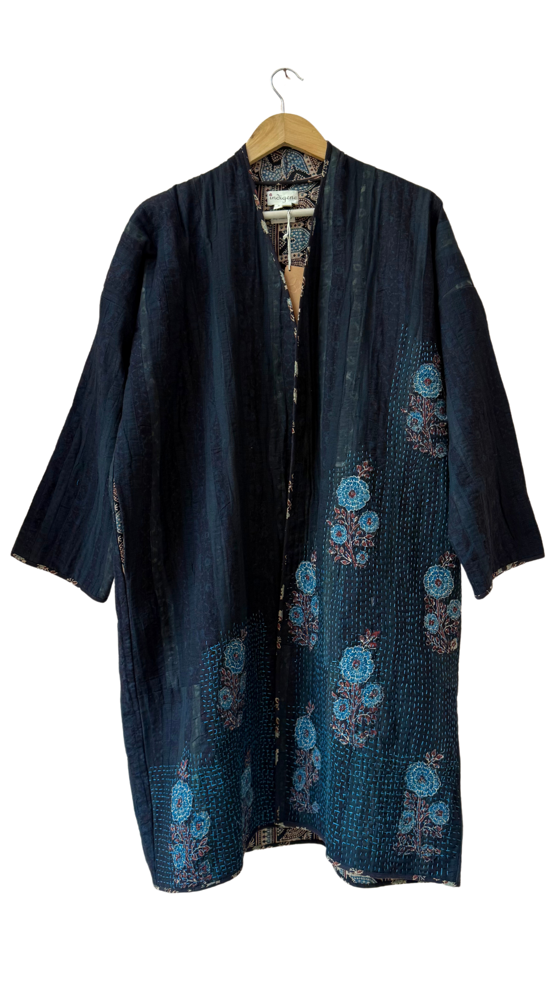 Blossom superimposed embroidered Kimono Style Jacket