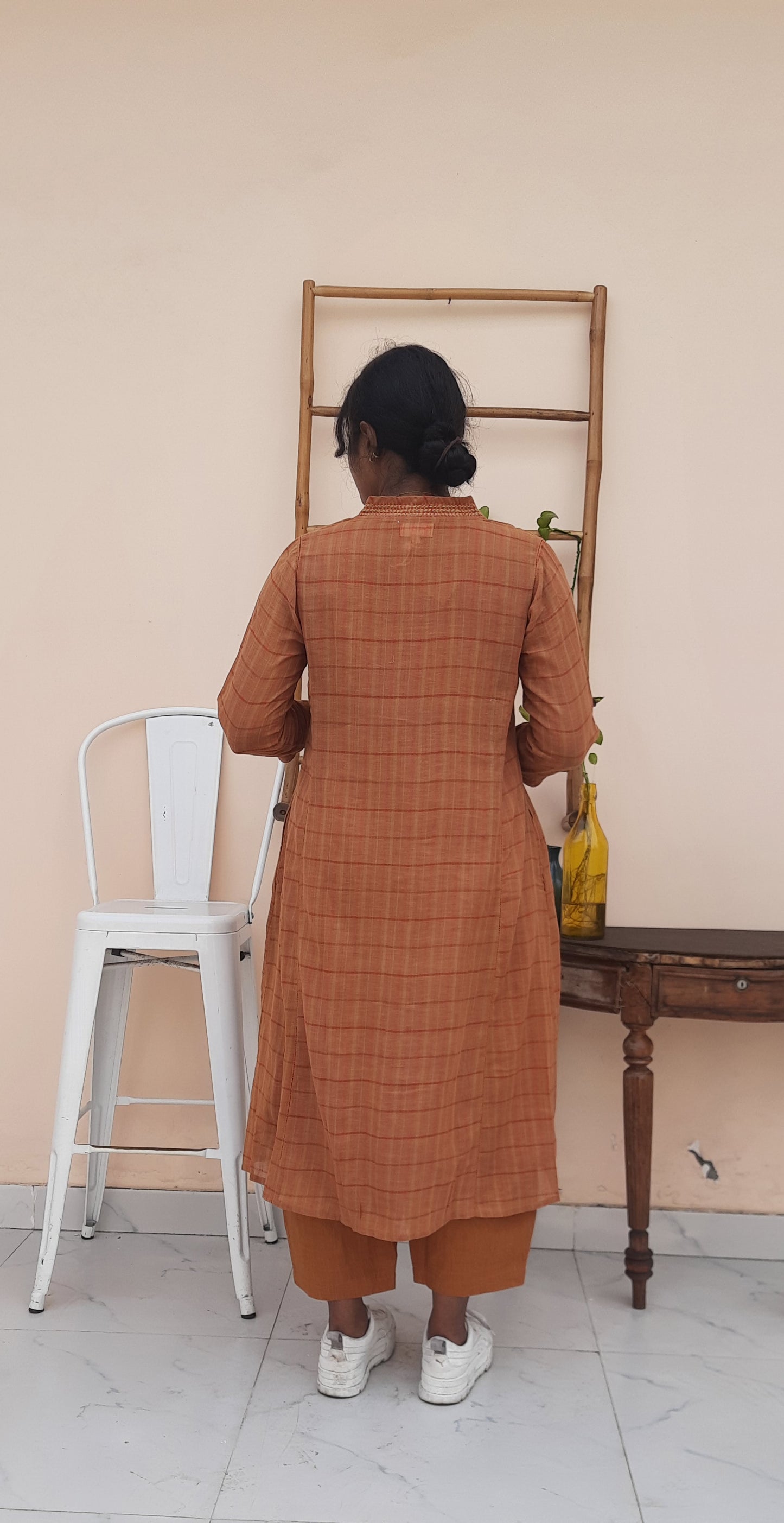 Pomona Woven Plaid Cotton Kurta