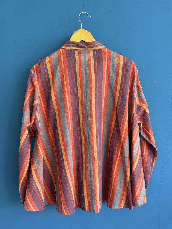 Lilian Hand woven stripe jamdani shirt
