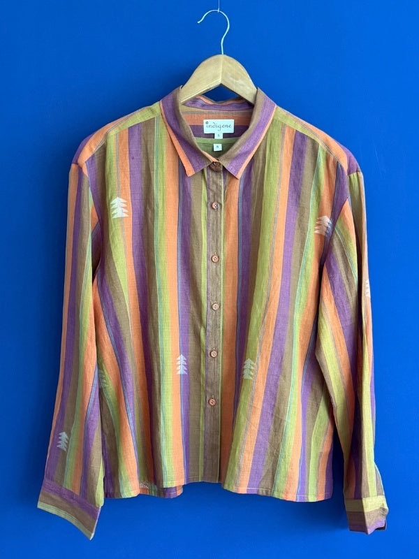 Nelly stripe jamdani classic shirt