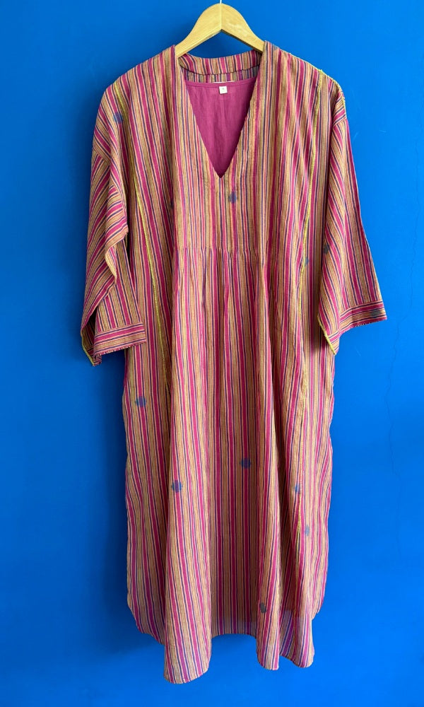 Sophia Hand woven stripe jamdani kurta