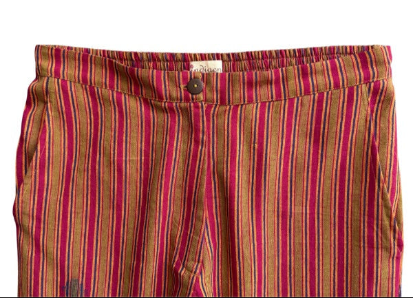 Conchita Hand woven stripe jamdani slim pants