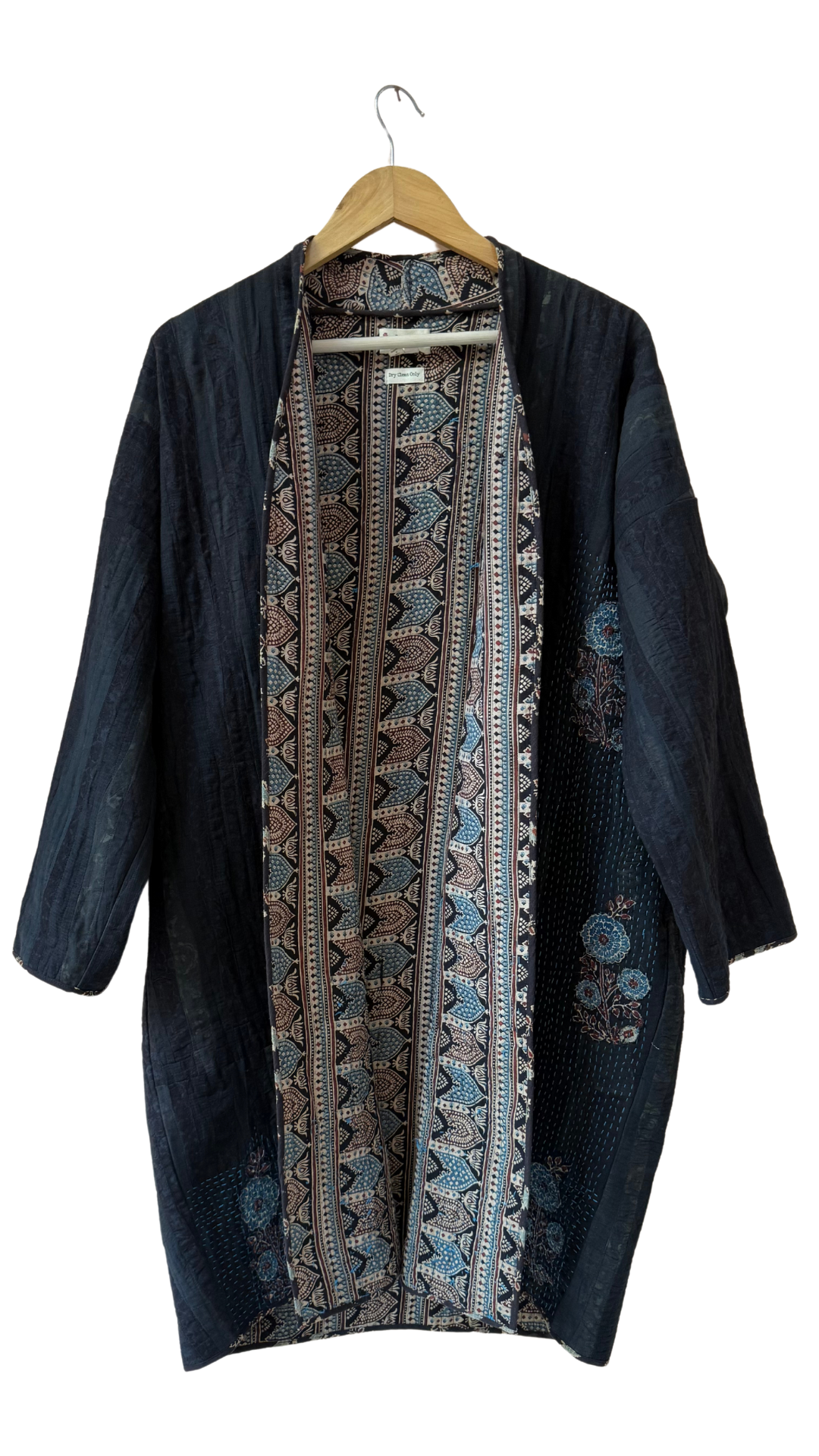 Blossom superimposed embroidered Kimono Style Jacket