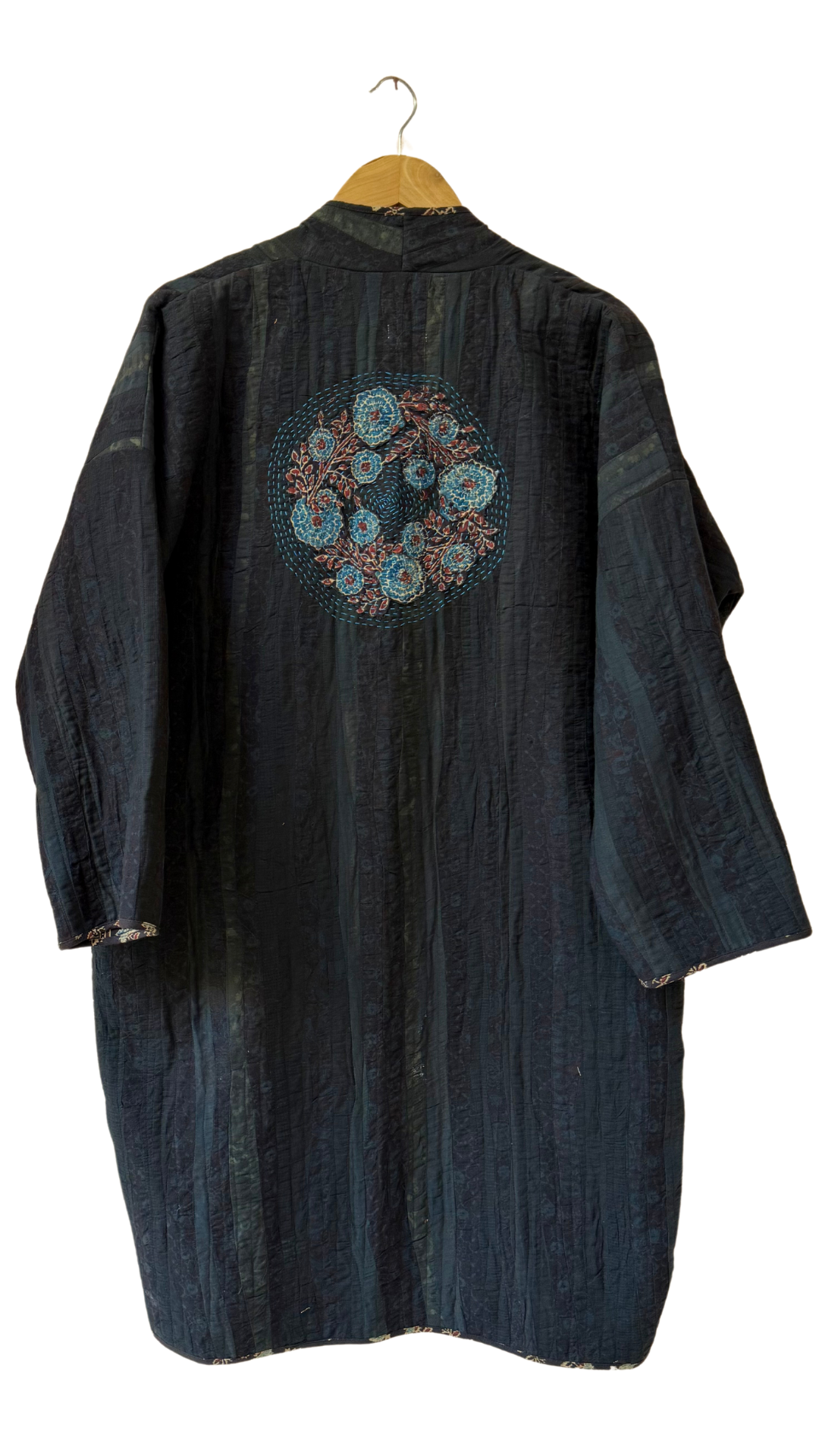 Blossom superimposed embroidered Kimono Style Jacket