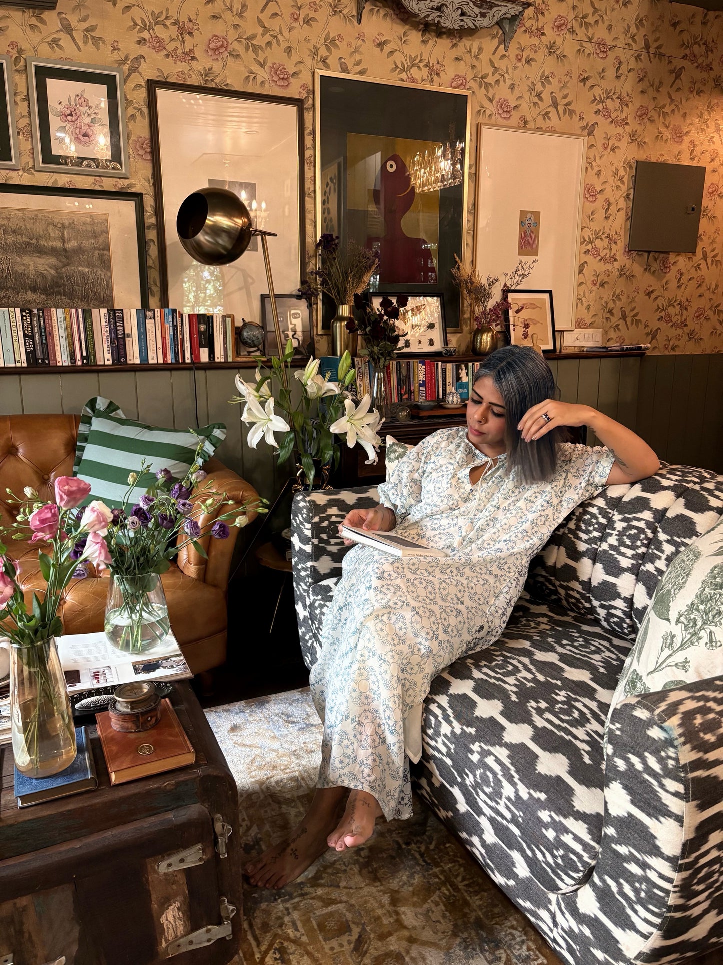 Stay at home Mulmul Kaftan