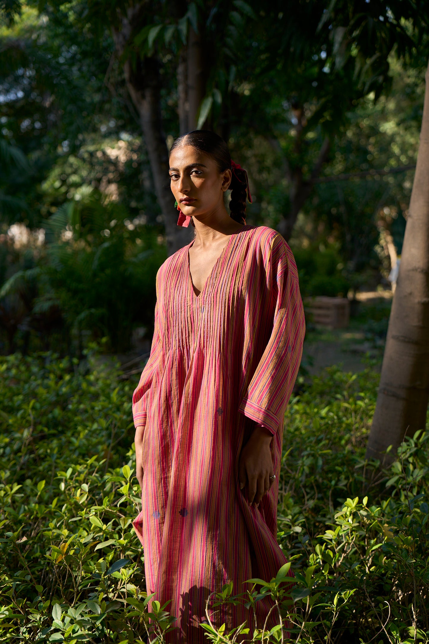 Sophia Hand woven stripe jamdani kurta