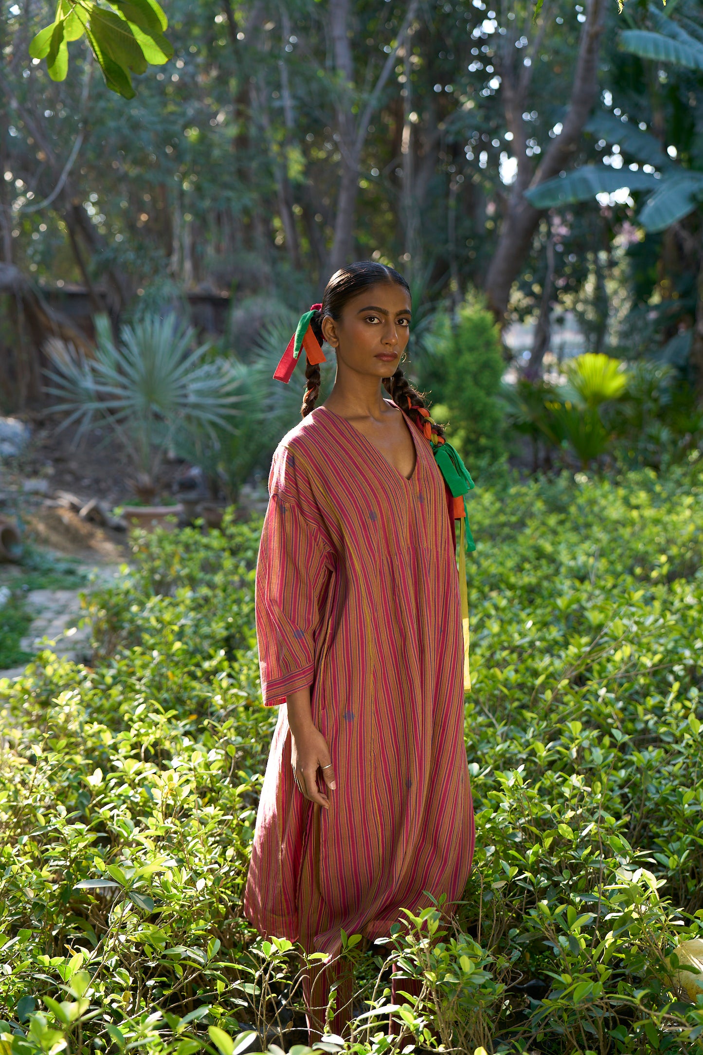 Sophia Hand woven stripe jamdani kurta
