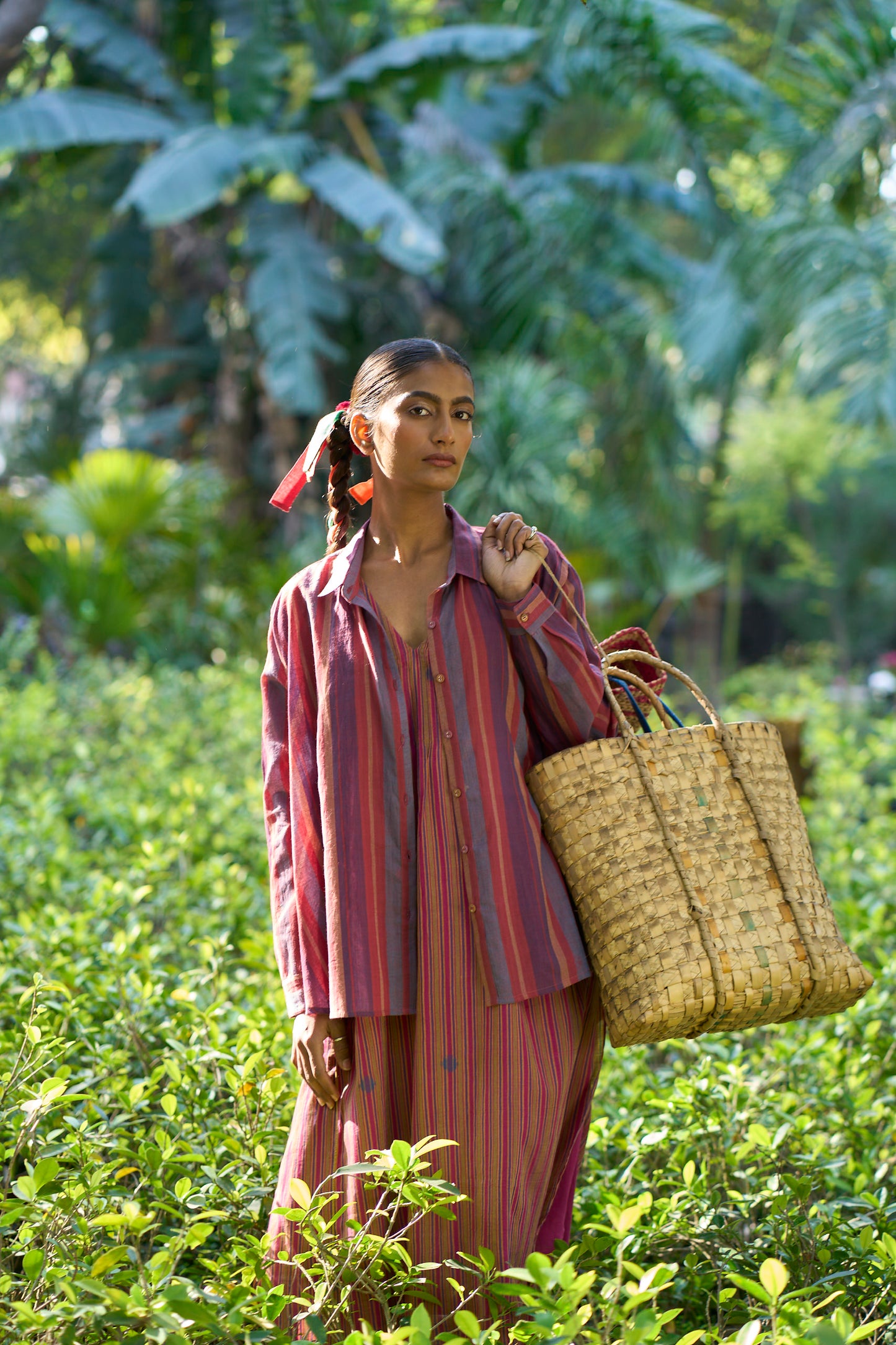 Sophia Hand woven stripe jamdani kurta