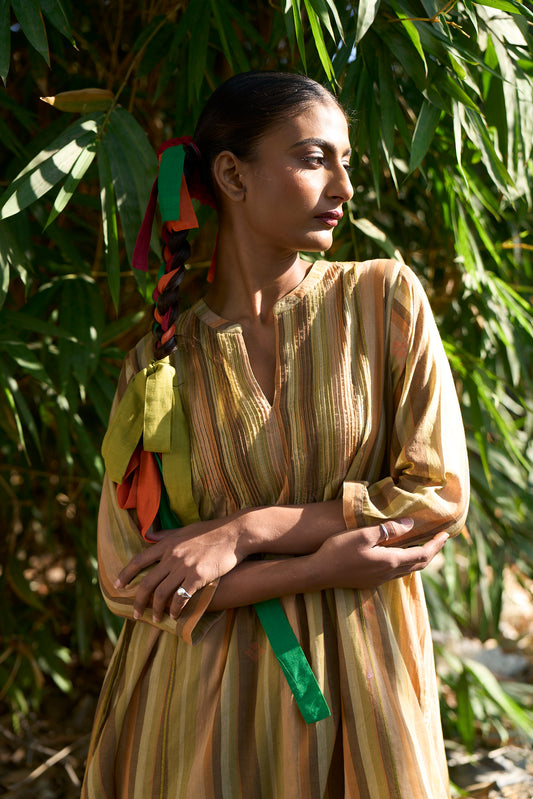 Akna Hand woven stripe jamdani kurta & Pant set