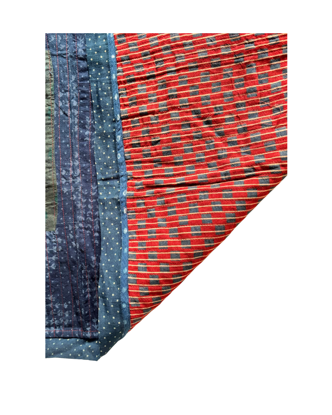 Indigo with Red Picnic Dhurrie