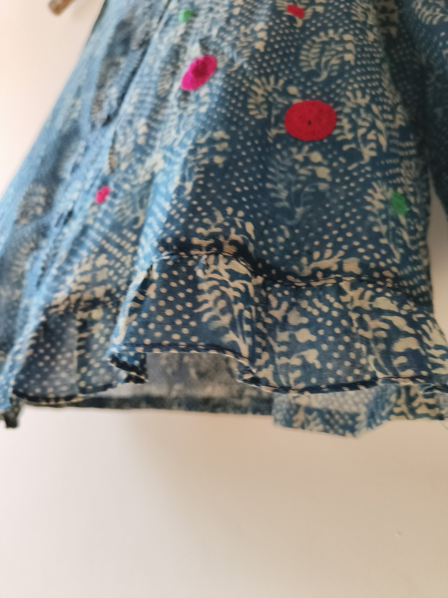 Greece Ruffle Button Down Shirt & Lobed Pants