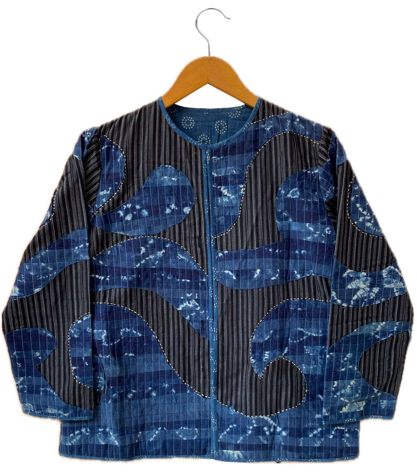 Wave cut-out embroidered jacket