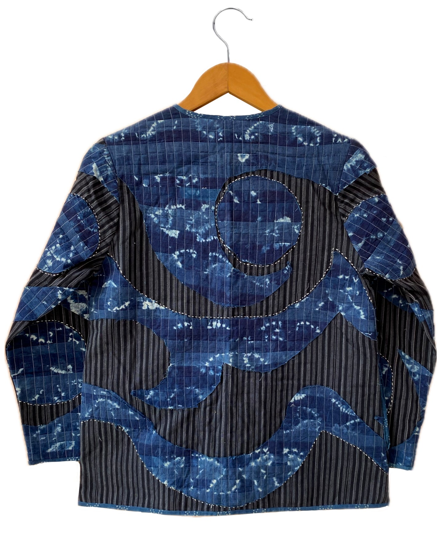 Wave cut-out embroidered jacket
