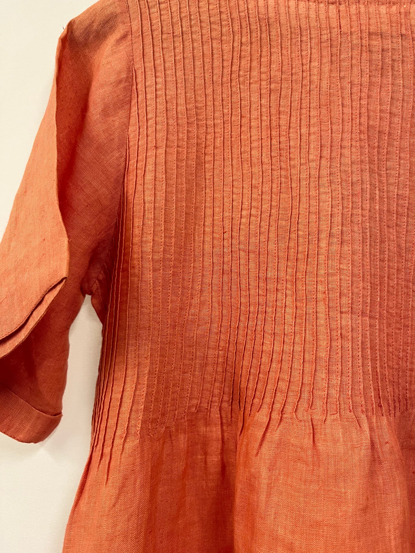 Harriet Linen Pin tuck Dress