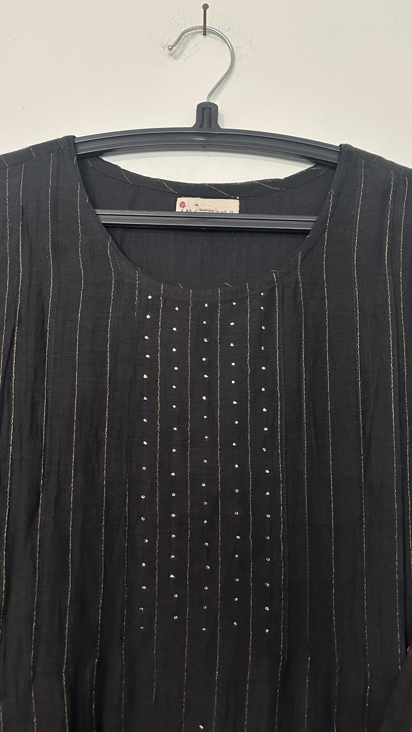 Kali Chanderi Kurta w/ mukaish and embroidery