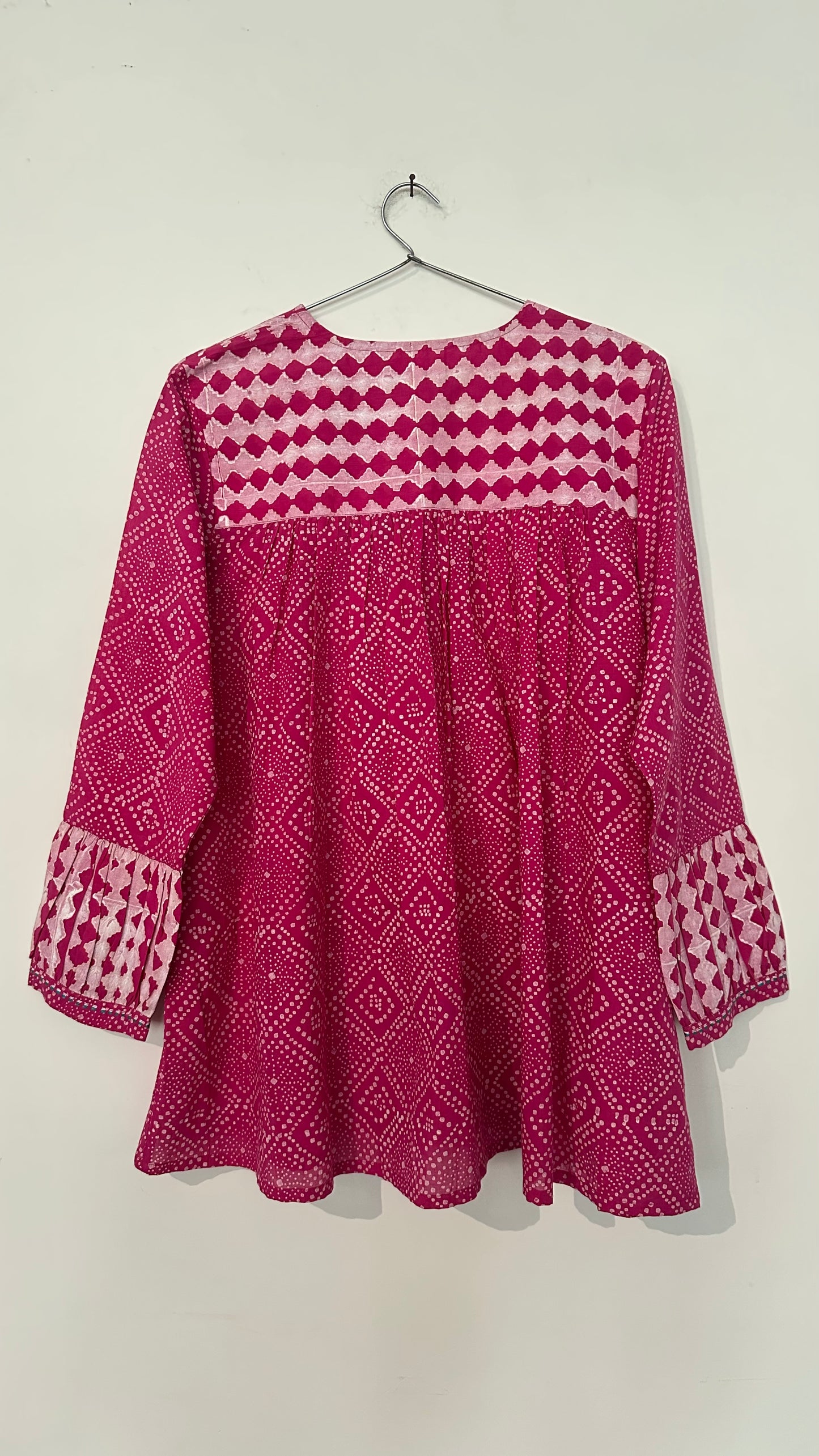Rani discharge print embroidered Top