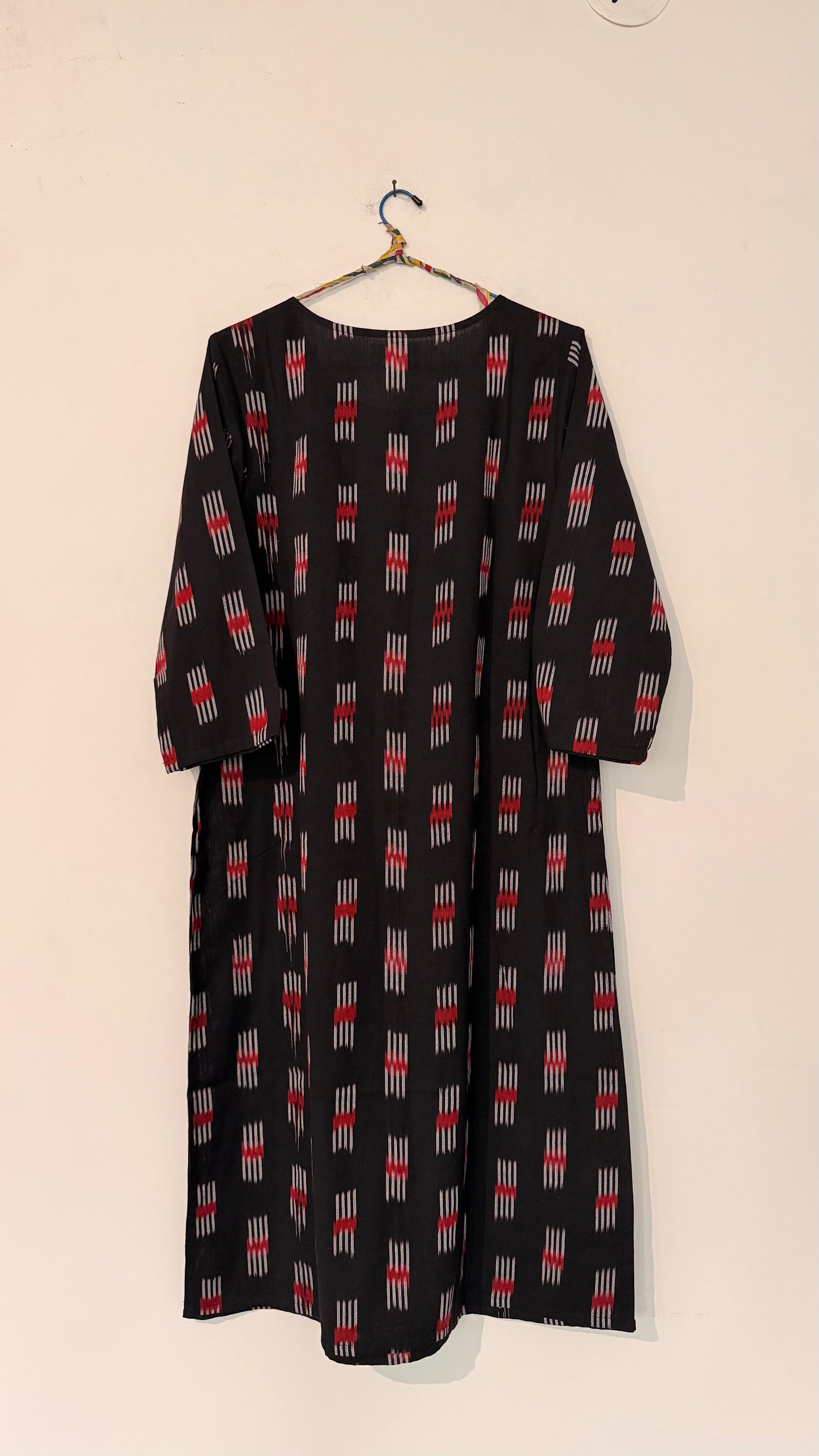 Ikat handwoven embroidered kurta