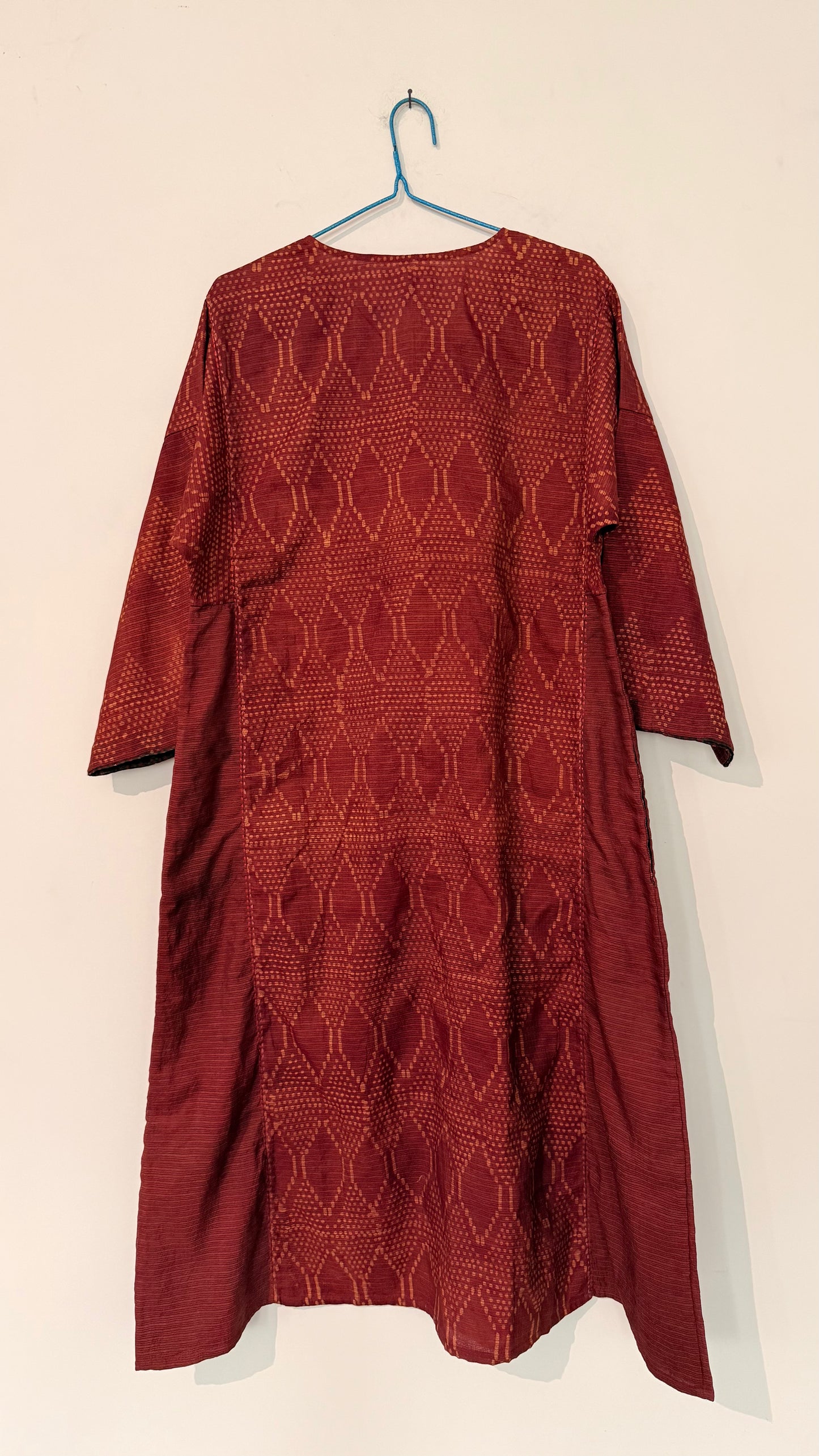 Sindoor natural dyed kota doria printed kurta