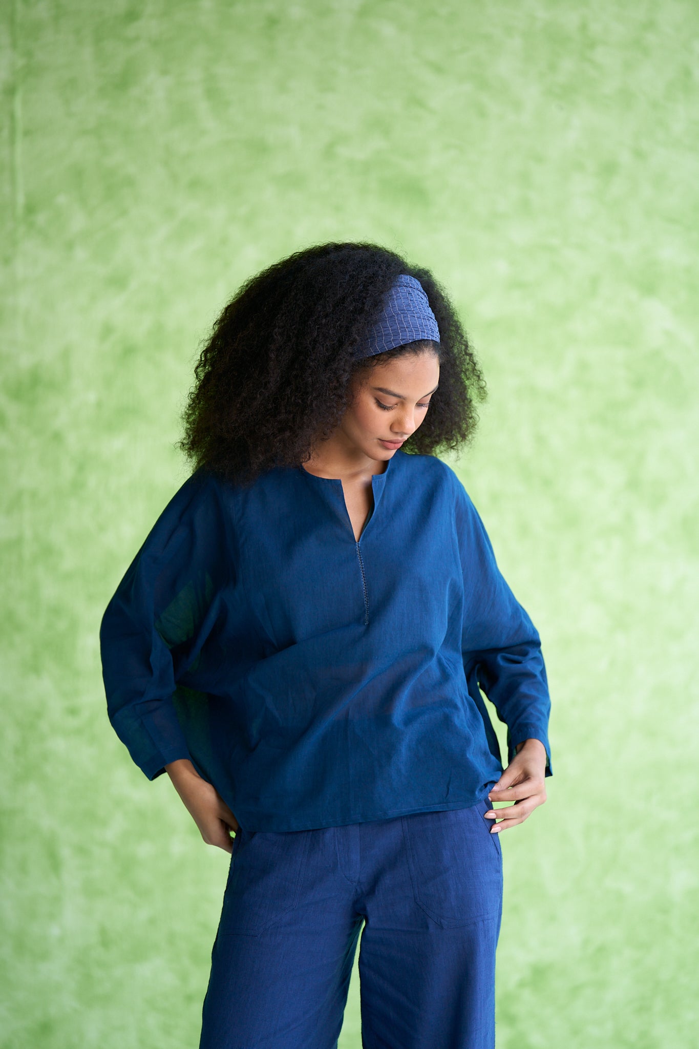 Jenny Bat wing Indigo Shirt