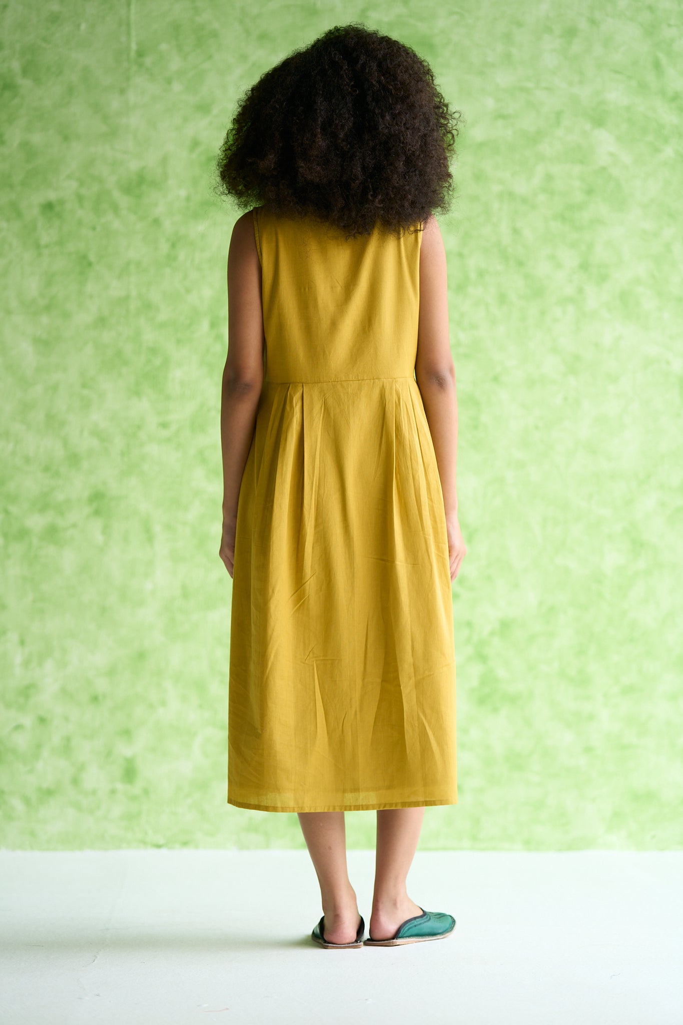Amahle Embroidered Box Pleated Dress