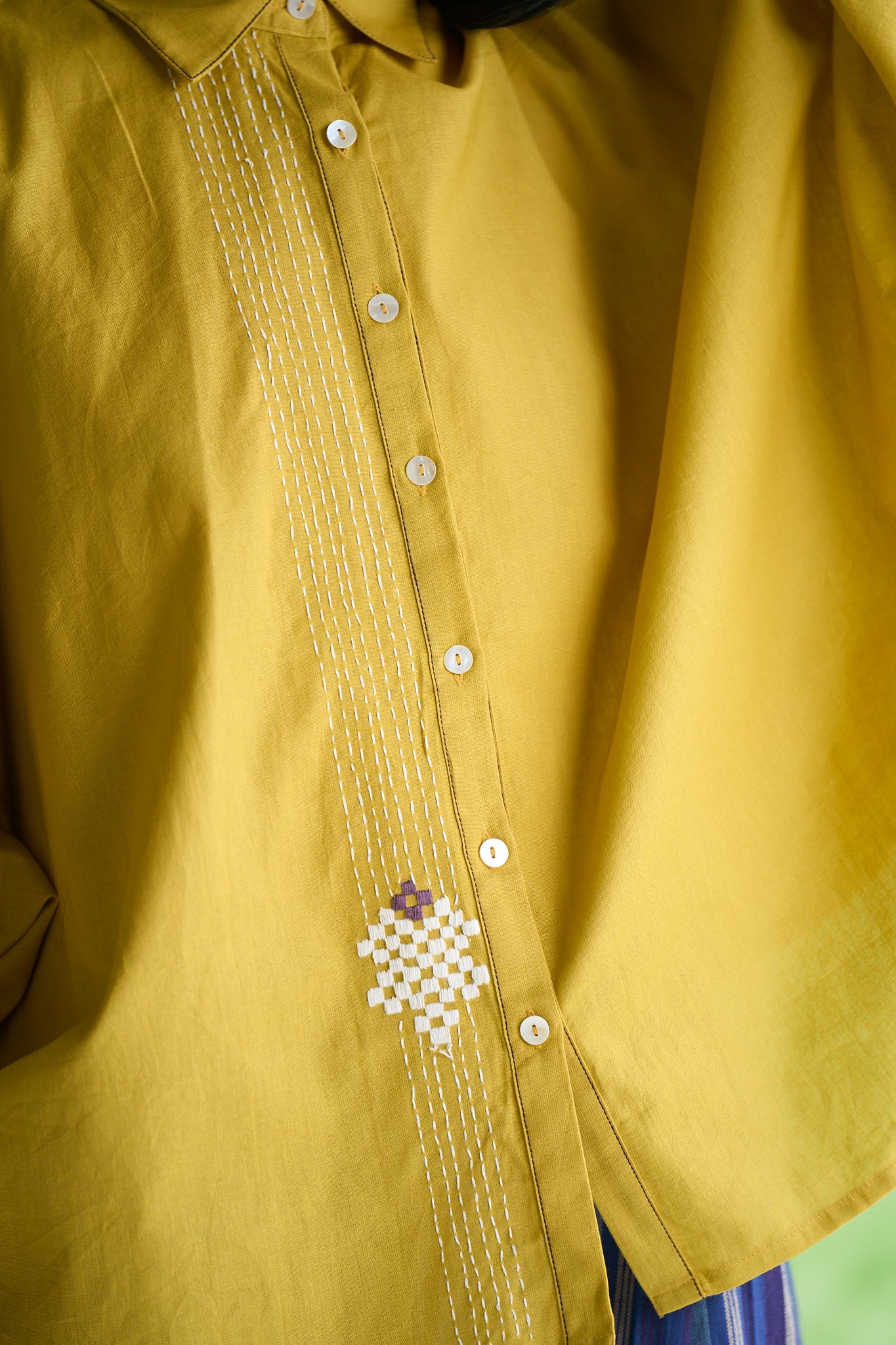 Anna Bat wing Sleeve Embroidered Shirt