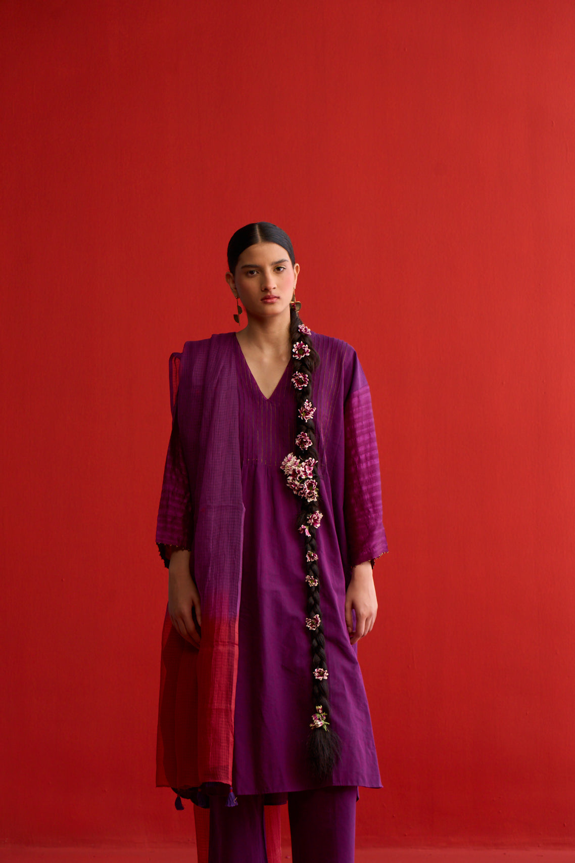 Sitara Kota doria embroidered Dupatta