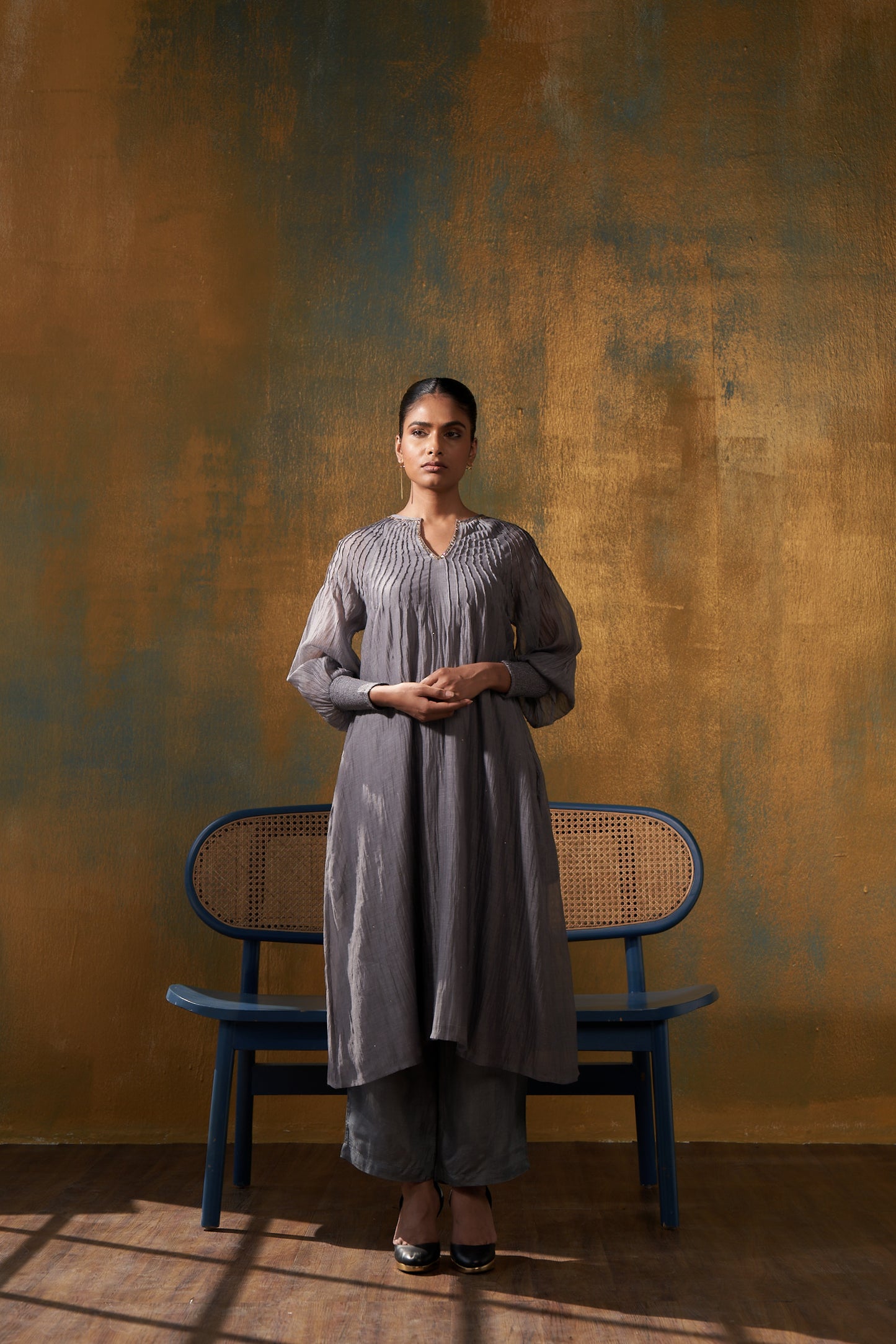 Pakiza Kaamdani Embroidered Chanderi Kurta