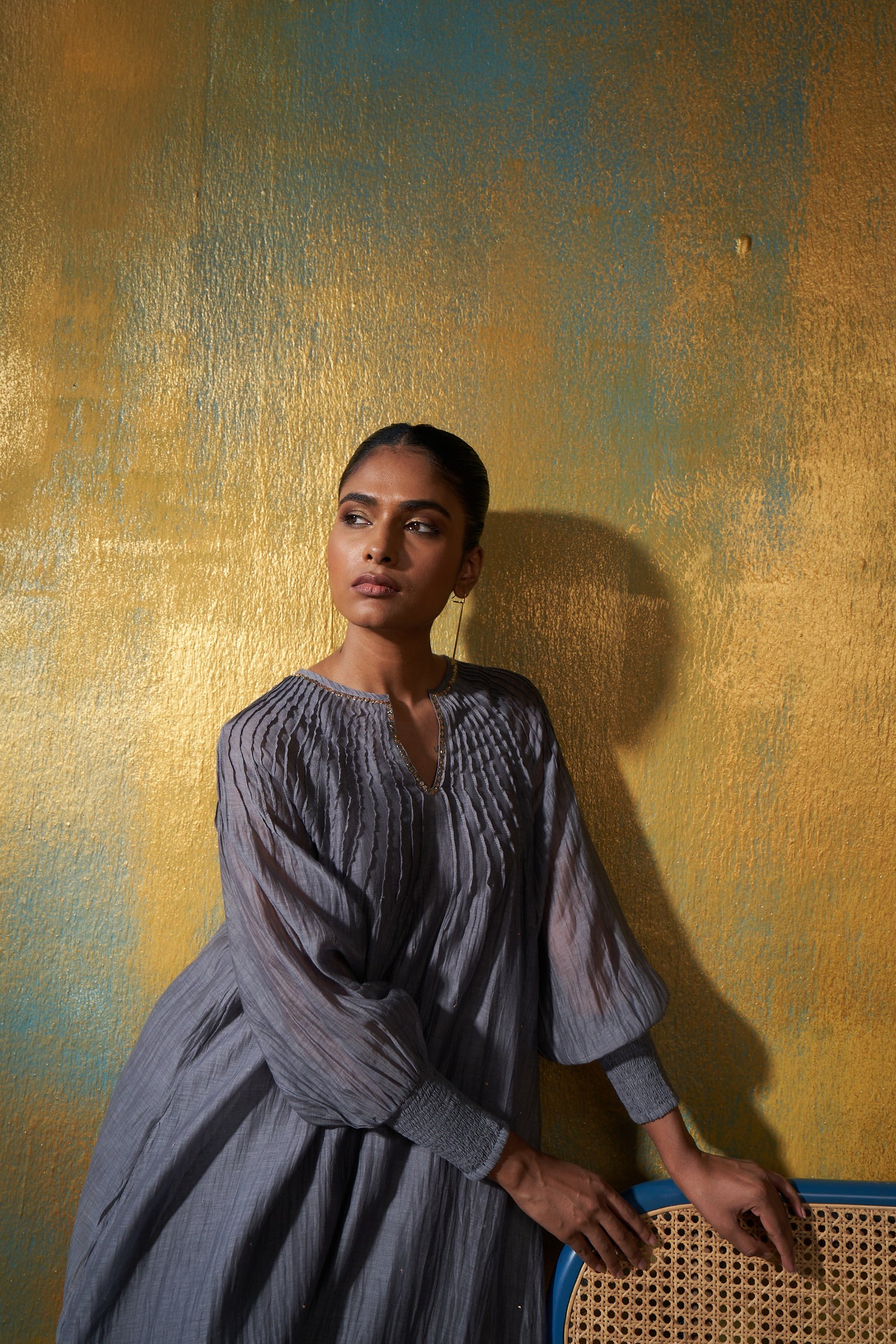 Pakiza Kaamdani Embroidered Chanderi Kurta