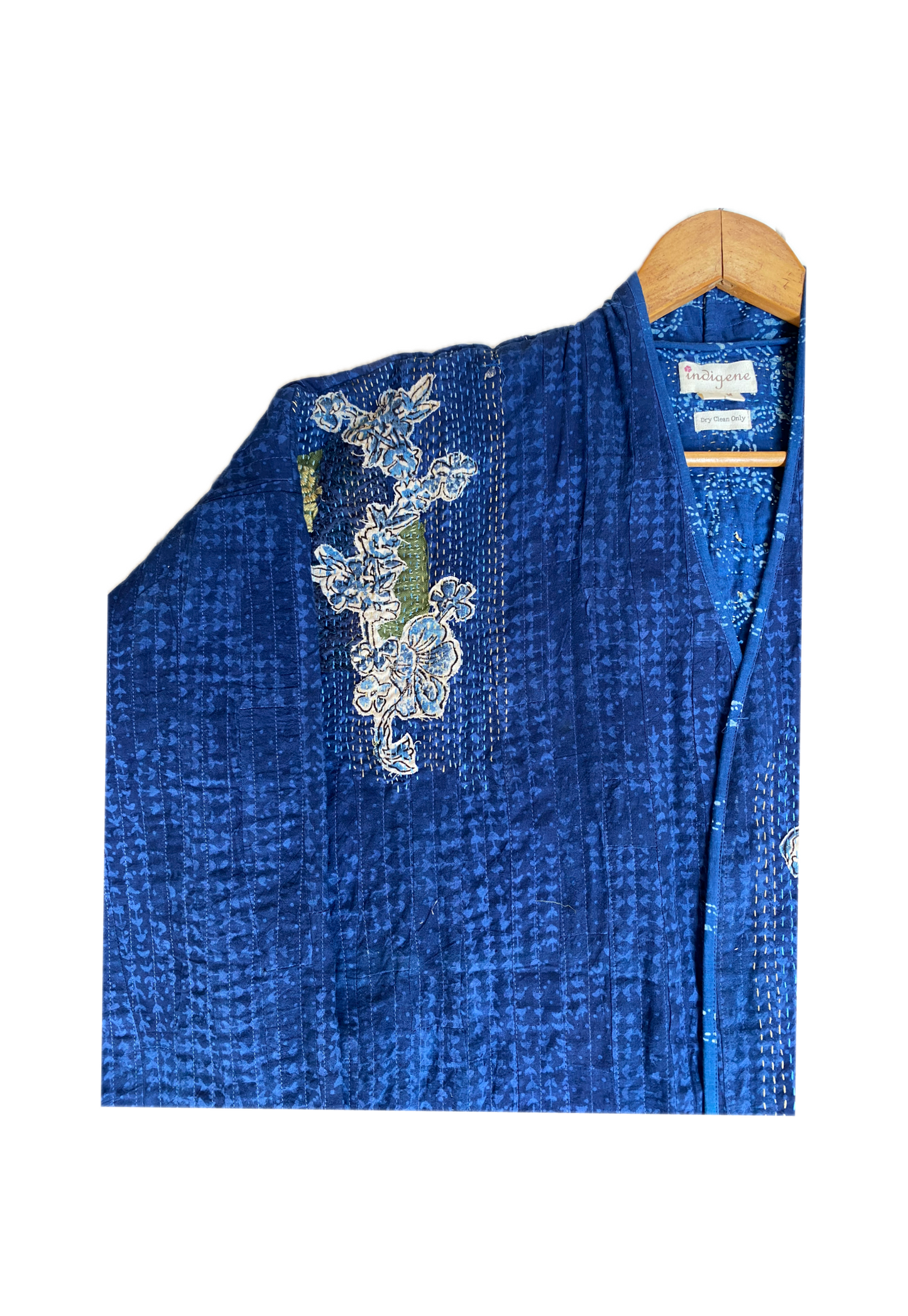 Ikigai superimposed embroidered Kimono Style Jacket