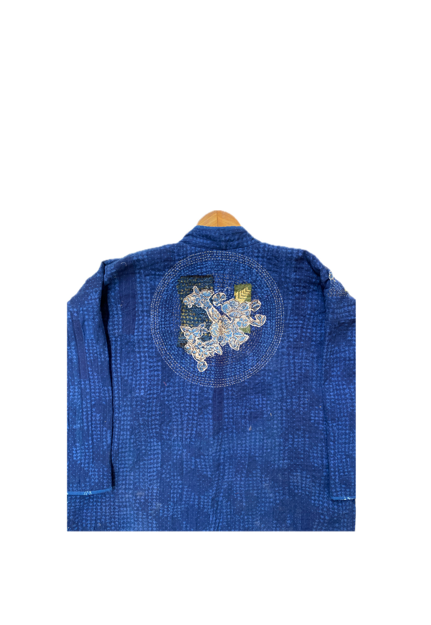 Ikigai superimposed embroidered Kimono Style Jacket