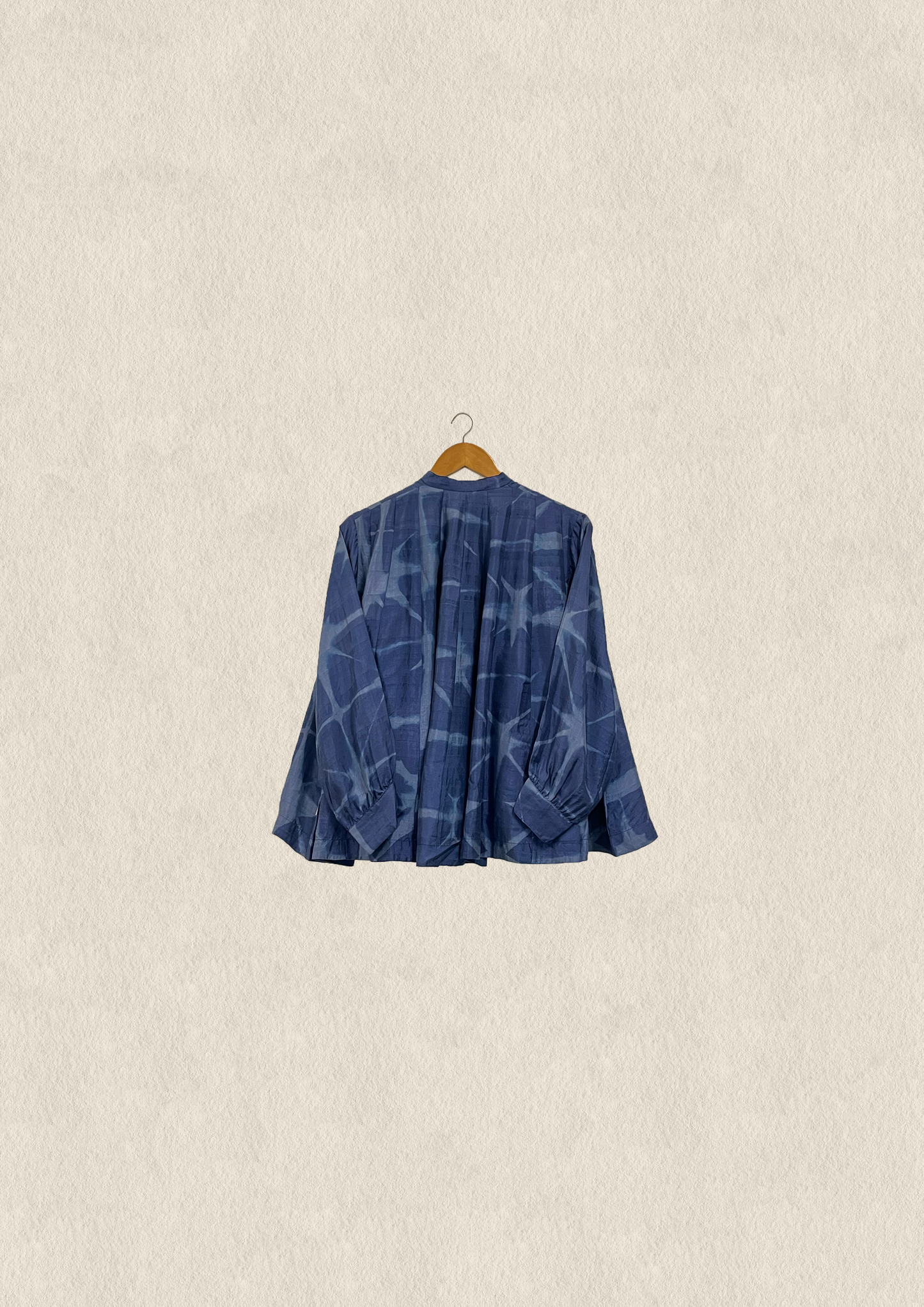 Clamp Dyed Mulberry Silk Panel Shirt