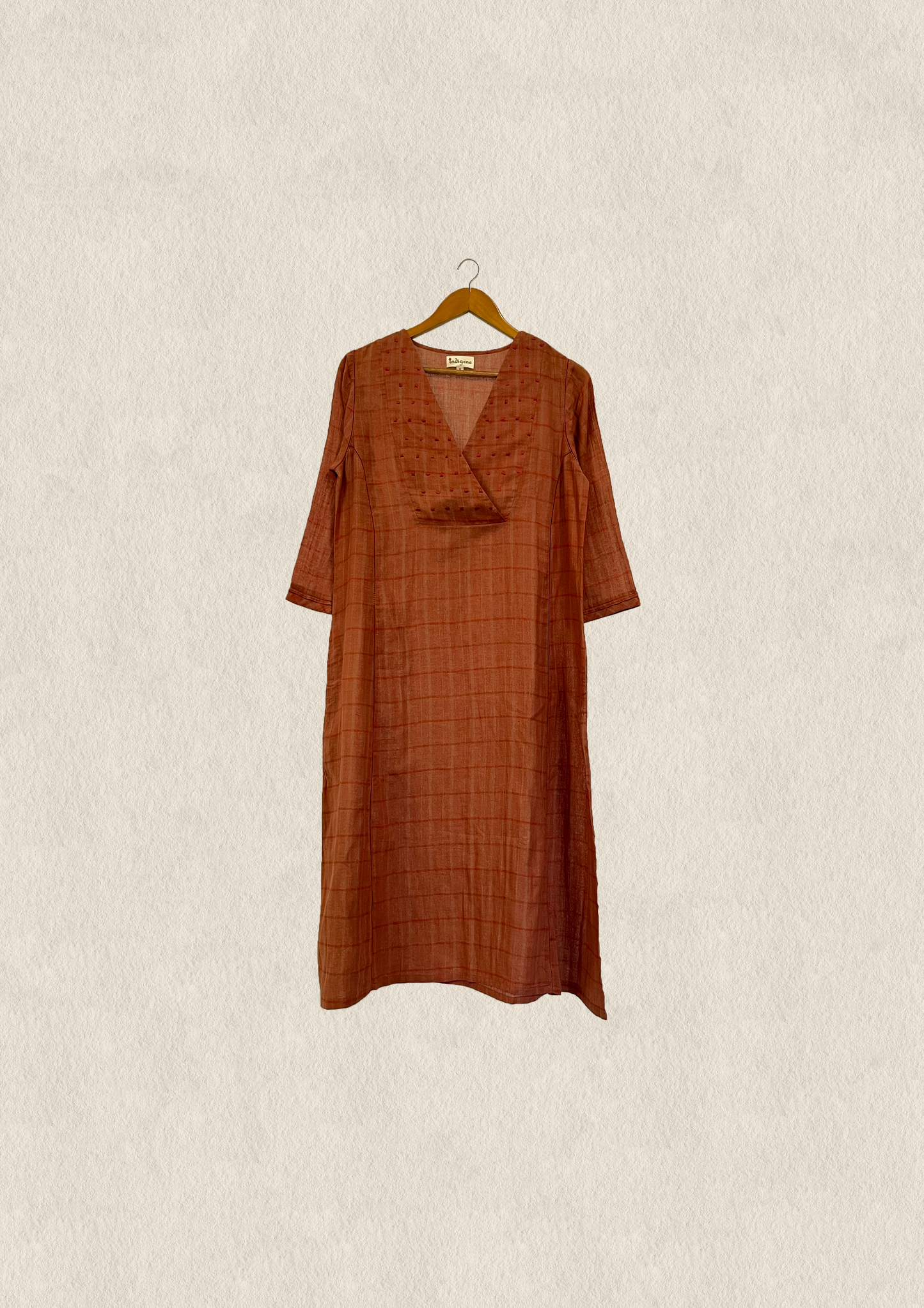 Pomona Woven Plaid Cotton Kurta