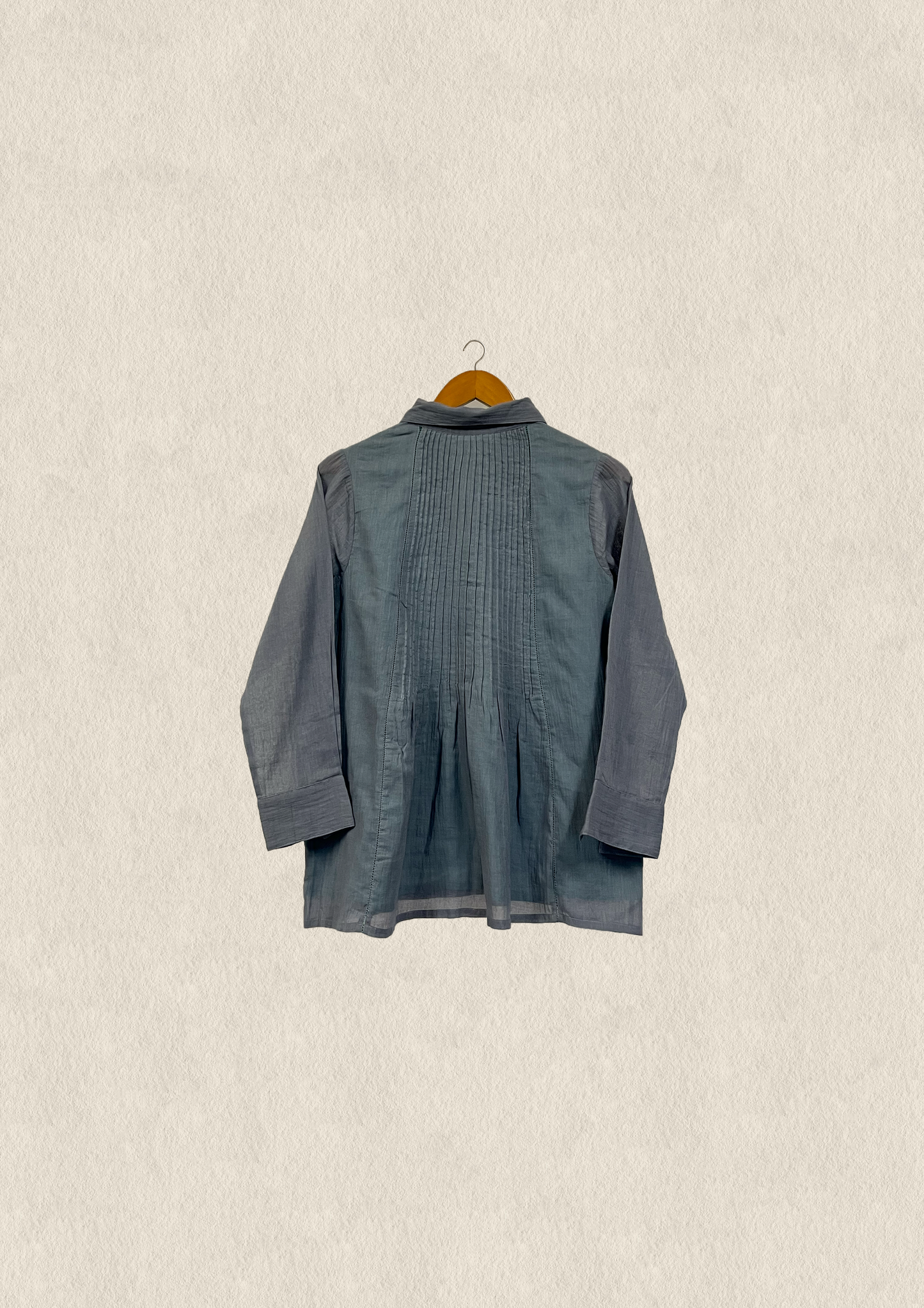 Hand embroidered button down shirt