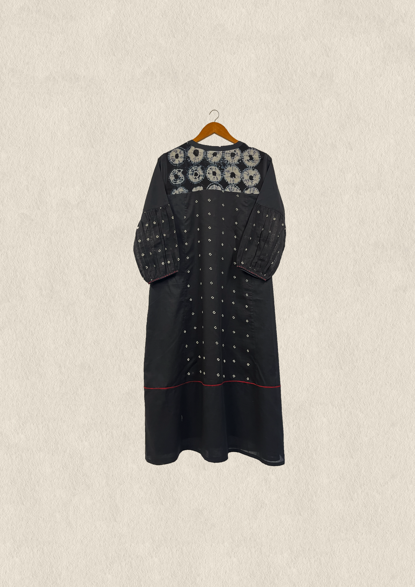 Tie & Dye Black Kurta