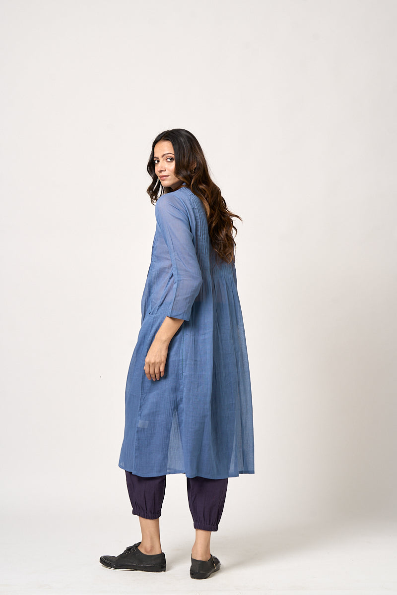 Maple Cotton Button Down Kurta & Aki pant - sunset orange & rust