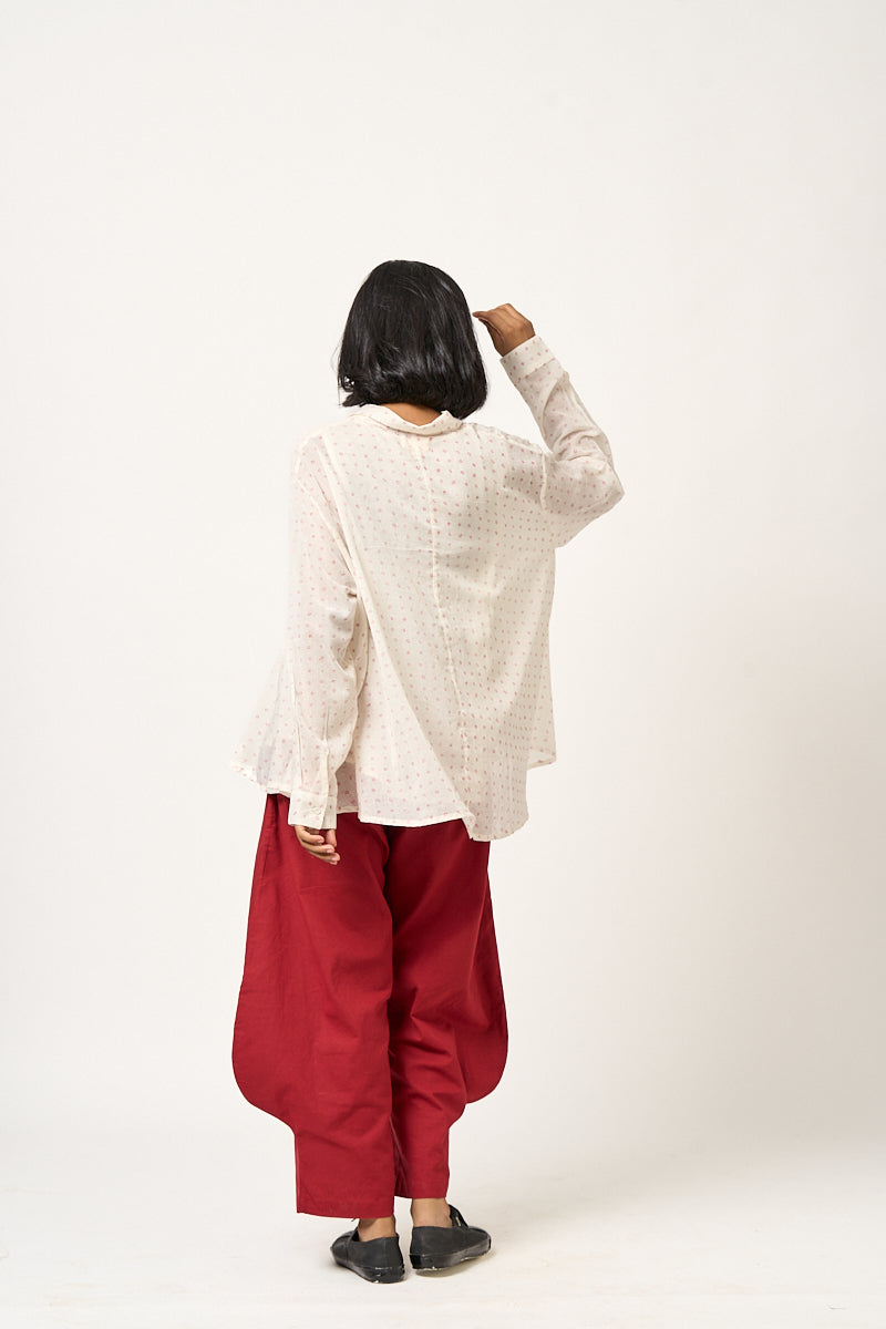 Dotty Everyday Flared Shirt - Black