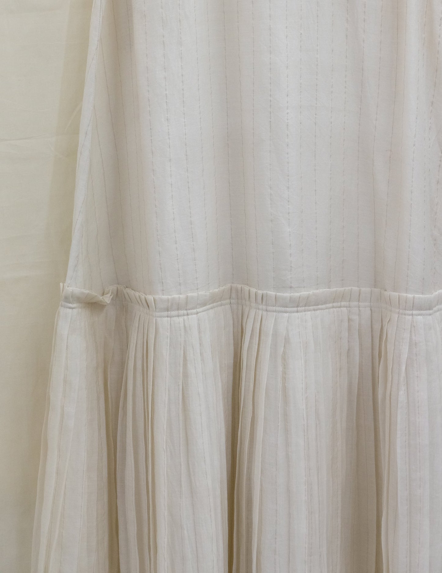 Beth Chanderi Pleated Hem Dress