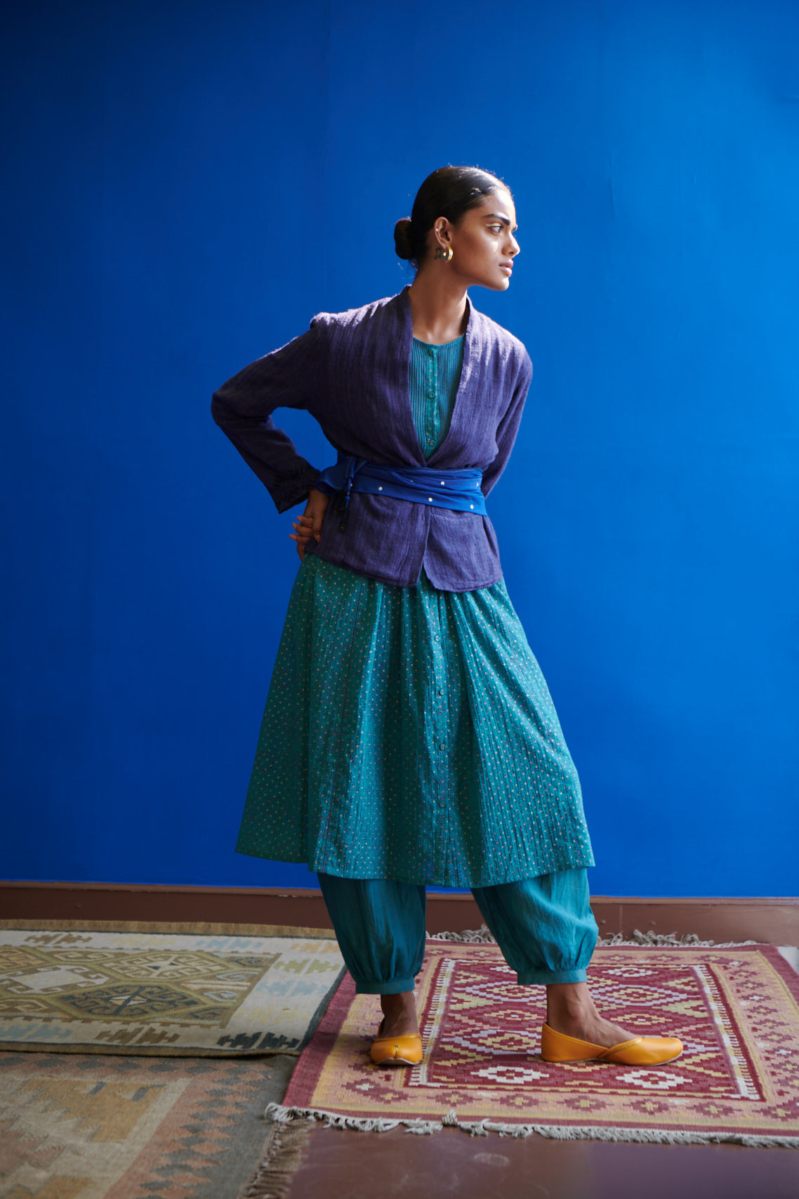Gathered Bottom Shalwar Pants