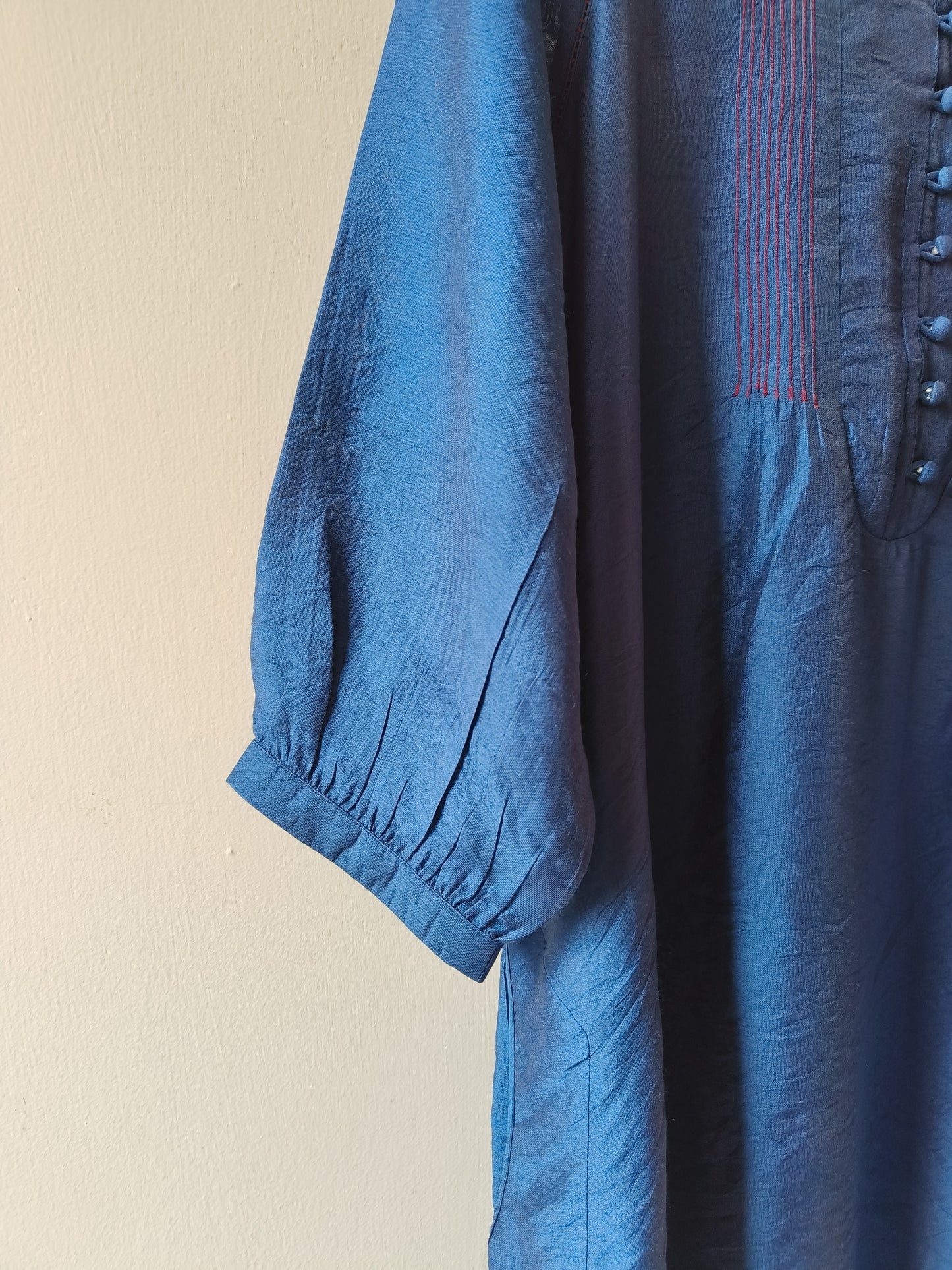 Pintuck Chanderi Kurta