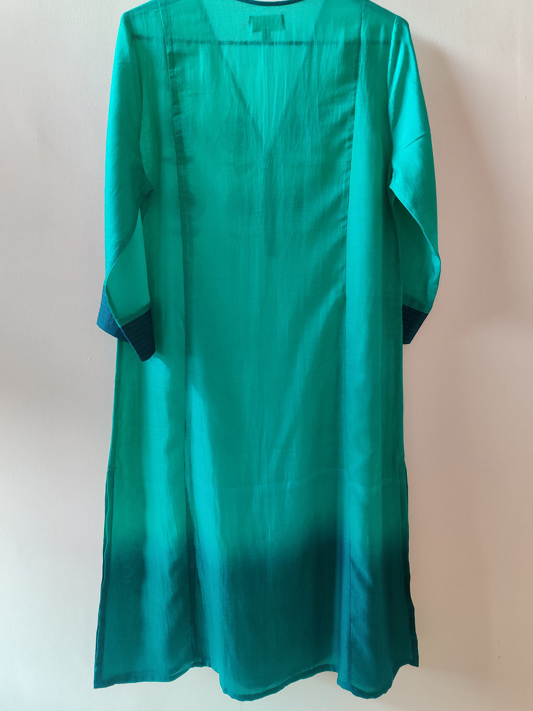 Sea Green Embroidered Kurta (READY TO SHIP)