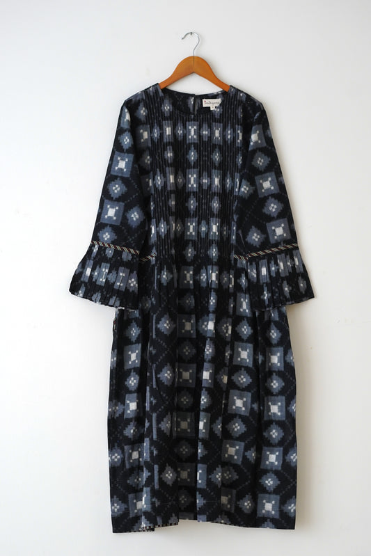 Rakh Double Ikat Pintuck Dress