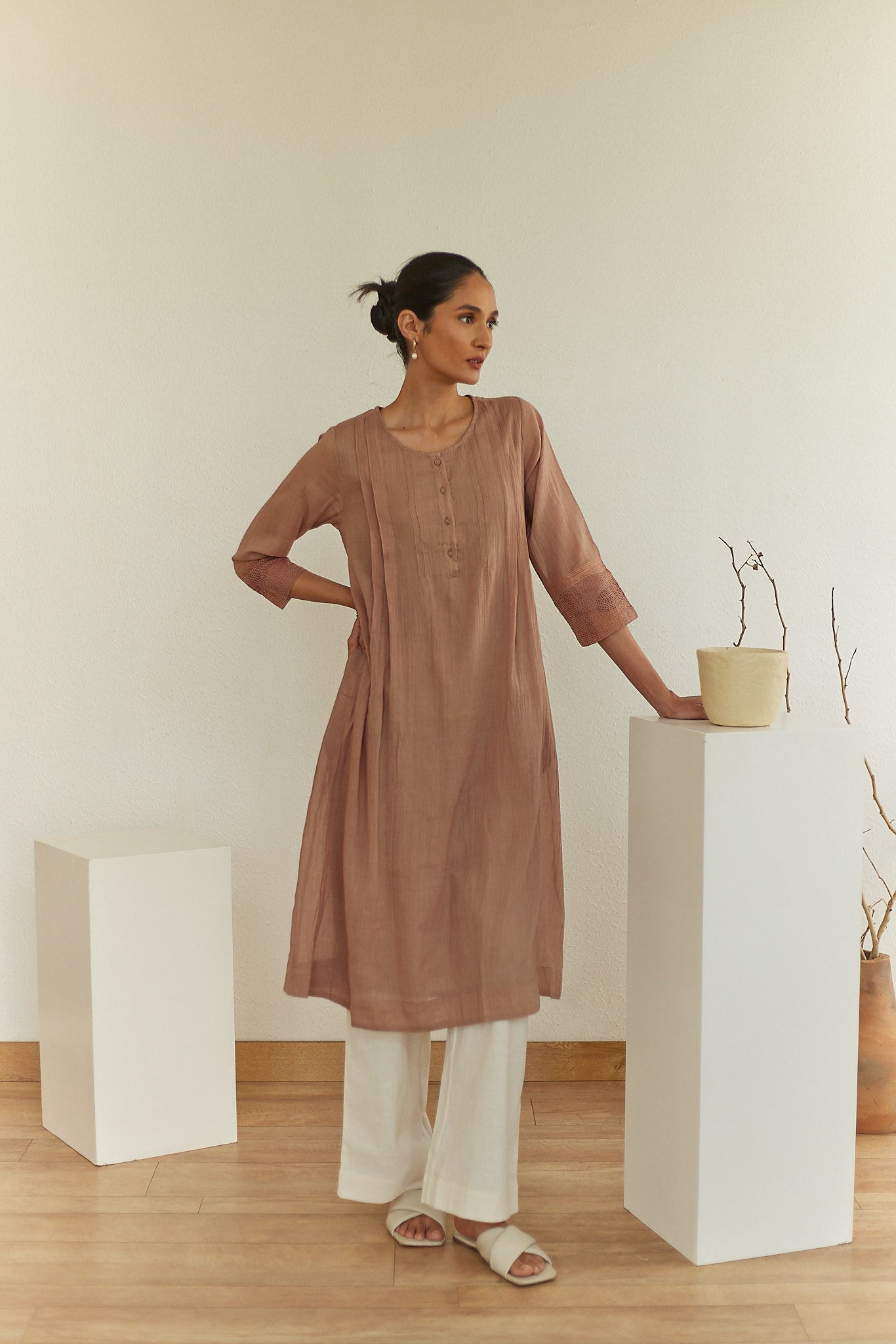Heaven Pleated Placket Kurta