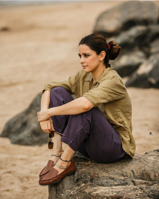 Linen shirt with cotton pants