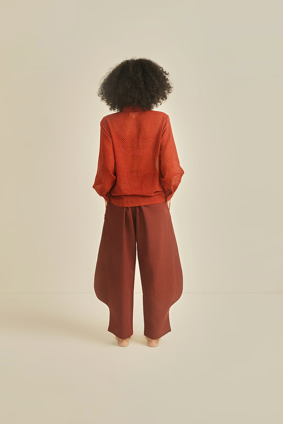 Handwoven Stripes Lobed Pants