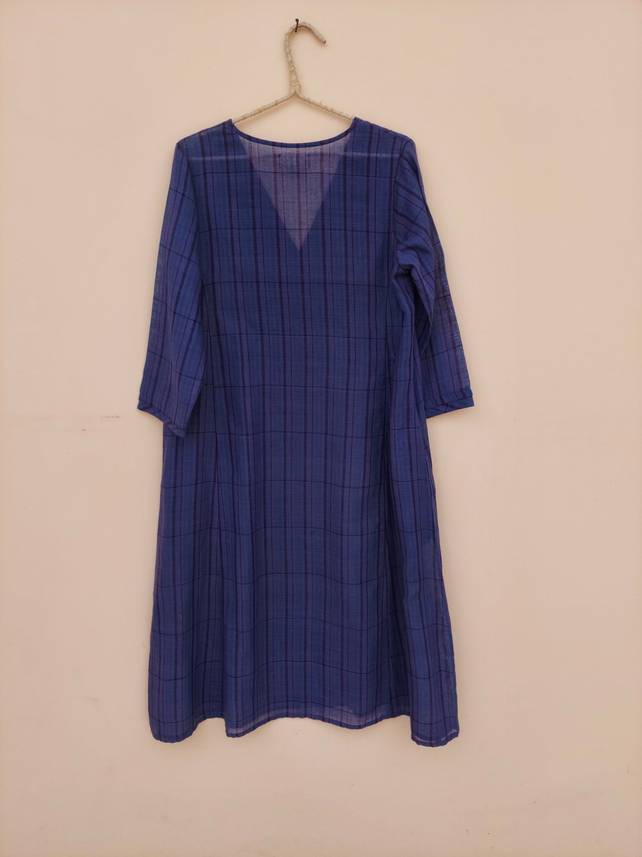 Aster Woven Plaid Cotton Kurta