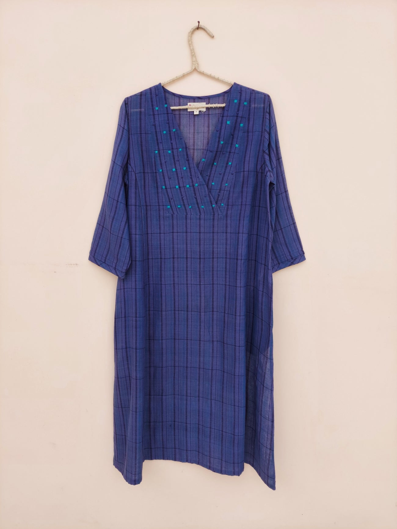 Aster Woven Plaid Cotton Kurta