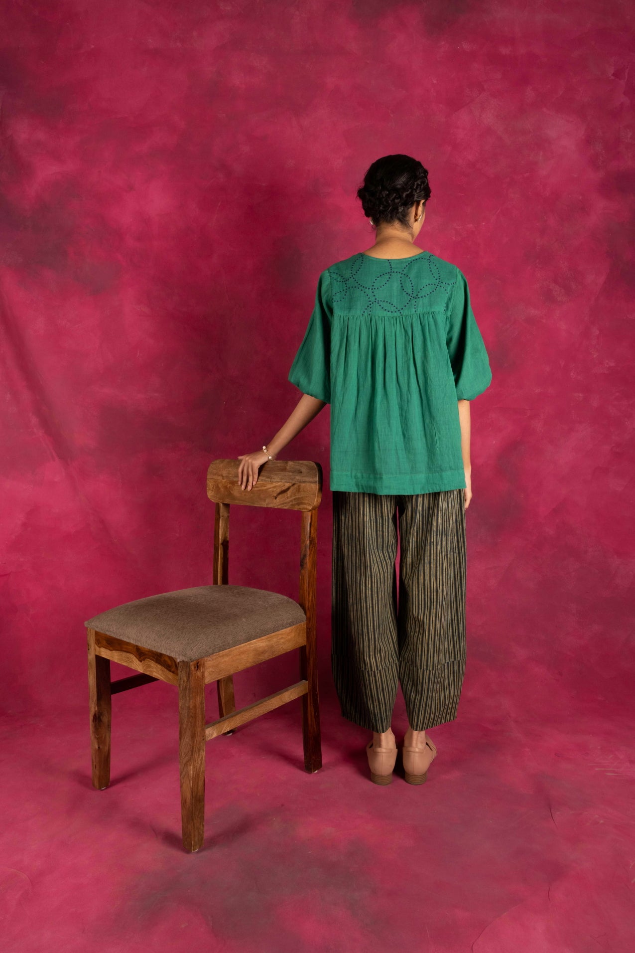 Zest Stripe Print Baggy Pants