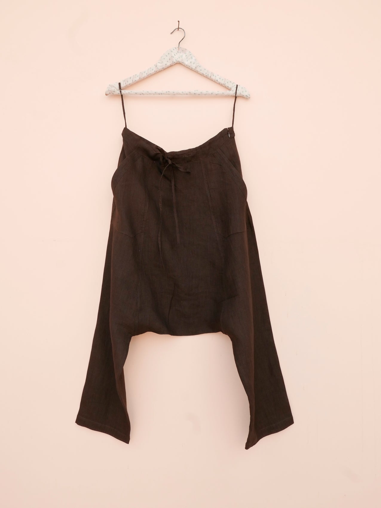 Linen Drop Crotch Pants (MADE TO ORDER) – - Main Image