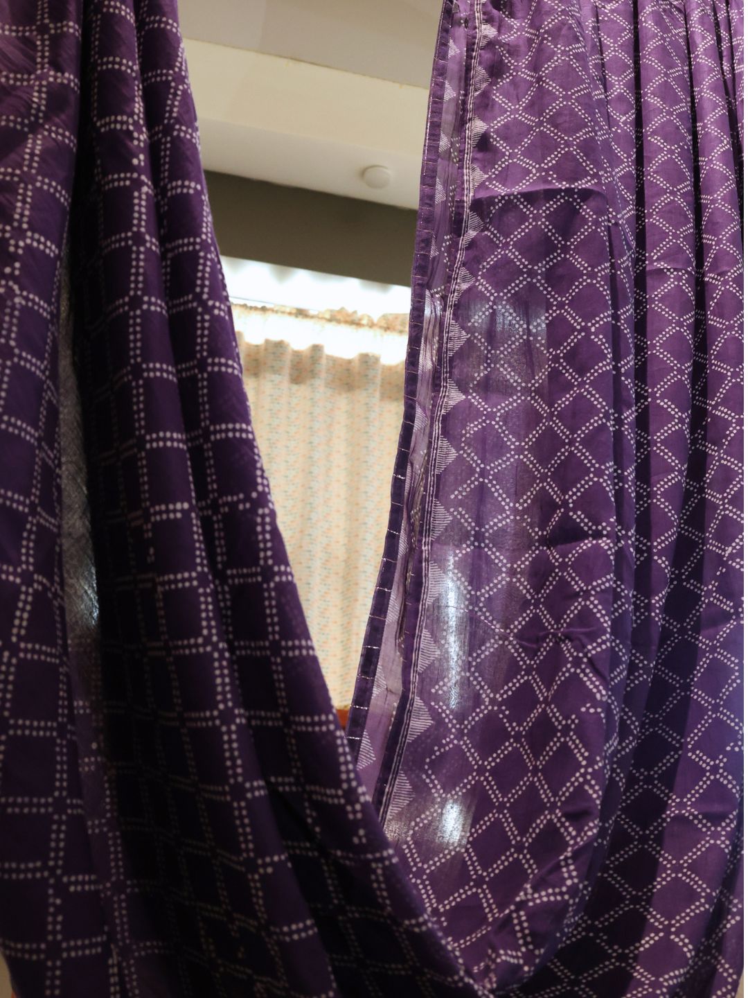Sorbet hand block printed mulmul sari
